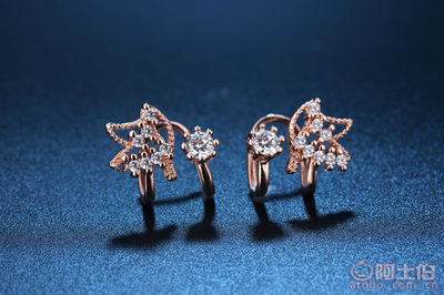 【心飾女孩銀鑲鉆蝴蝶耳夾無(wú)耳洞耳釘銀耳飾女款韓版時(shí)尚飾品EH108】海豐縣梅隴心飾女孩首飾廠 - 產(chǎn)品庫(kù)