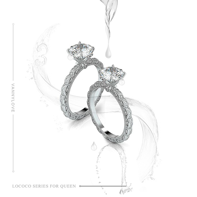 【梵尼洛芙珠寶洛可可女王系列】新品DEW 設計靈感:清晨露珠 - 求婚鉆戒 婚戒設計|手工藝|首飾|梵尼洛芙珠寶 