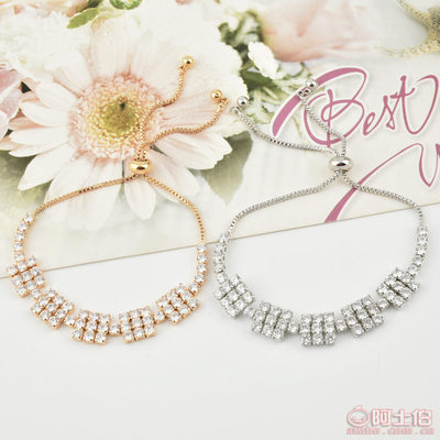 【時尚韓版百搭款鋯石手鏈批發真金電鍍長久保色首飾廠家直銷8330SY8077SL-0472】金華市金東區美姿雅飾貿易商行 - 產品庫