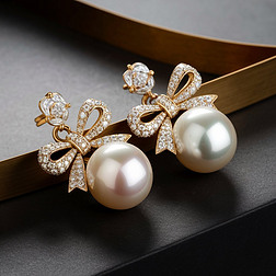 珍珠耳環圖片大全-珍珠耳環背景