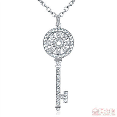 【戈藍美s925純銀鑰匙項鏈吊墜女款微鑲鋯石鎖骨鏈外貿首飾批發工廠直銷】義烏市戈藍電子商務商行 - 產品庫