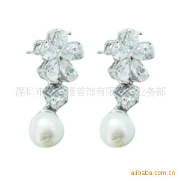 【供應S925銀飾 珍珠耳環系列(圖)】價格,廠家,圖片,飾品套裝,深圳市星利福首飾業務部-