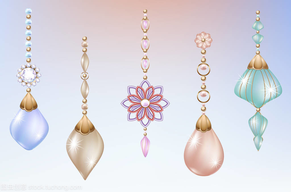 圣誕玩具和裝飾與珍珠節日與鉆石珠寶首飾