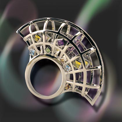 組圖:中國珠寶首飾設計大賽-手飾組孔雀開屏