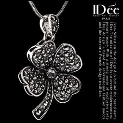 法國idee首飾項鏈 古典主義復古四葉草項鏈